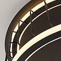 Plafoniera Contemporanea Circolo Alluminio Bianco Silicone Nero Led 40W 3000K 54215-1BK