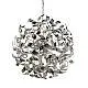 Lampadario Contemporaneo Riccioli Acciaio Cromo 6 Luci G9