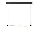 Lampadario Moderno Serpente Acciaio Bianco Policarbonato Nero Led 15W 2700K 57211BK