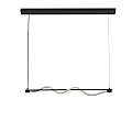 Lampadario Moderno Serpente Acciaio Bianco Policarbonato Nero Led 15W 2700K 57211BK