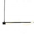 Lampadario Moderno Serpente Acciaio Bianco Policarbonato Nero Led 15W 2700K 57211BK