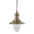 Sospensione Contemporanea Fisher Man Acciaio Adjustable Vetro 1 Luce E27 5787AB