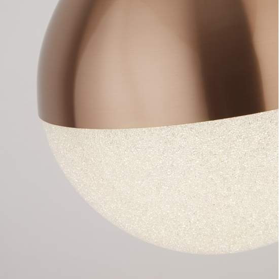 Lampadario Contemporaneo Marmi Acciaio Nero Rame Led 22W 4000K 5881CU