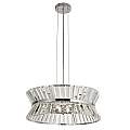 Lampadario Classico I Quartieri Alti Acciaio Cromo Vetro Trasparente 7 Luci G9 59410-7CC