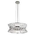Lampadario Classico I Quartieri Alti Acciaio Cromo Vetro Trasparente 7 Luci G9 59410-7CC