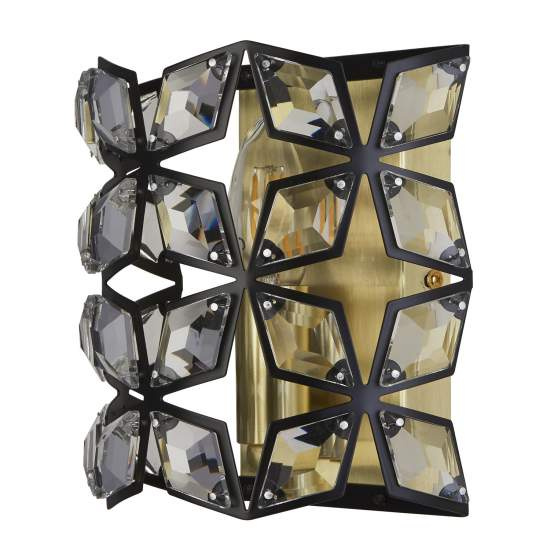 Applique Classica Iris Acciaio Ottone Vetro 1 Luce E14 59811-1BSB