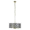 Lampadario Classico Iris Acciaio Ottone Vetro 5 Luci E14 59811-5BSB