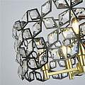 Lampadario Classico Iris Acciaio Ottone Vetro 5 Luci E14 59811-5BSB