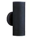 Applique Moderna Metro Alluminio Nero Vetro 2 Luci Gu10 6009-2BK-LED