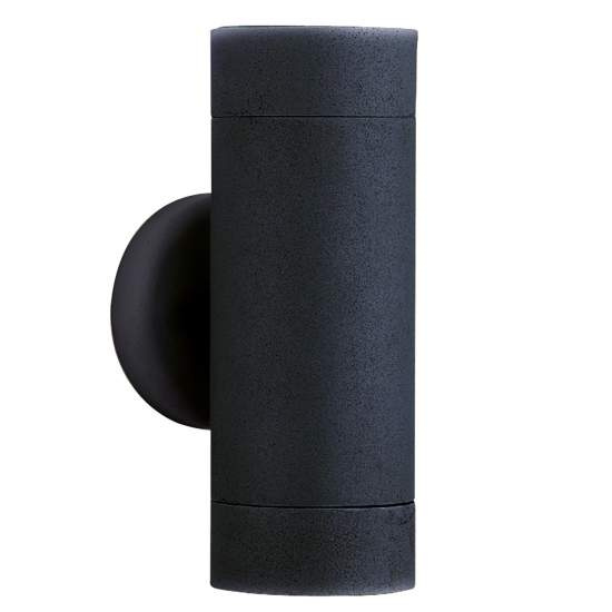 Applique Moderna Metro Alluminio Nero Vetro 2 Luci Gu10 6009-2BK-LED