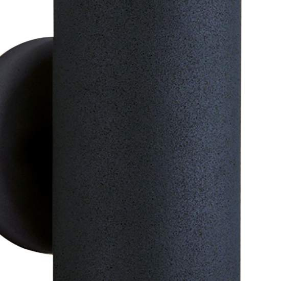 Applique Moderna Metro Alluminio Nero Vetro 2 Luci Gu10 6009-2BK-LED