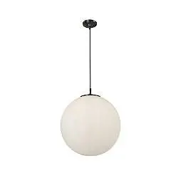 Sospensione Contemporanea Atomo Acciaio Nero 1 Luce E27 D30Cm