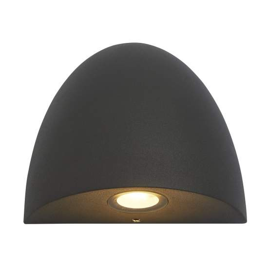 Applique Moderna Sentinella Alluminio Nero Vetro Trasparente Led 3,48W 3000K 61131BK
