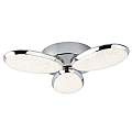 Plafoniera Moderno Lori Acciaio Cromo Vetro Trasparente Led 8W 4000K 6213-3CC