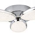 Plafoniera Moderno Lori Acciaio Cromo Vetro Trasparente Led 8W 4000K 6213-3CC