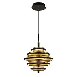 Lampadario Contemporaneo Alveare Acciaio Nero Alluminio Ottone Led 33,9W 2700K