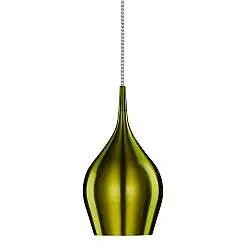 Lampadario Contemporaneo Vibrante Alluminio Verde 1 Luce E14