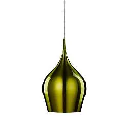 Sospensione Contemporanea Vibrante Alluminio Verde 1 Luce E27
