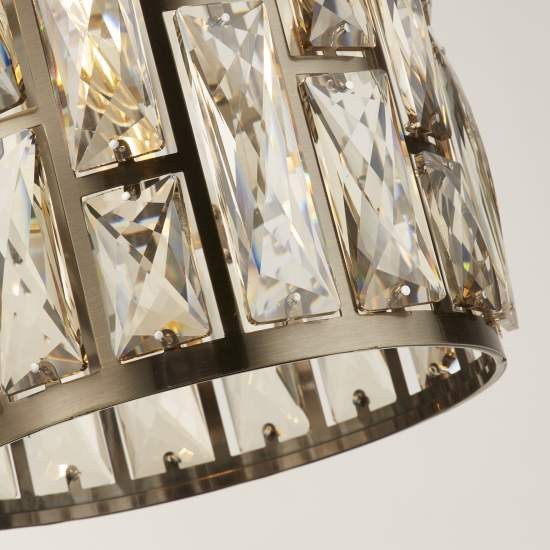 Sospensione Classico Gioiello Acciaio Ottone Vetro 1 Luce E27 6581-1AB