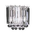 Applique Classica Sigma Acciaio Cromo Policarbonato Trasparente 2 Luci E14 6711-2CC