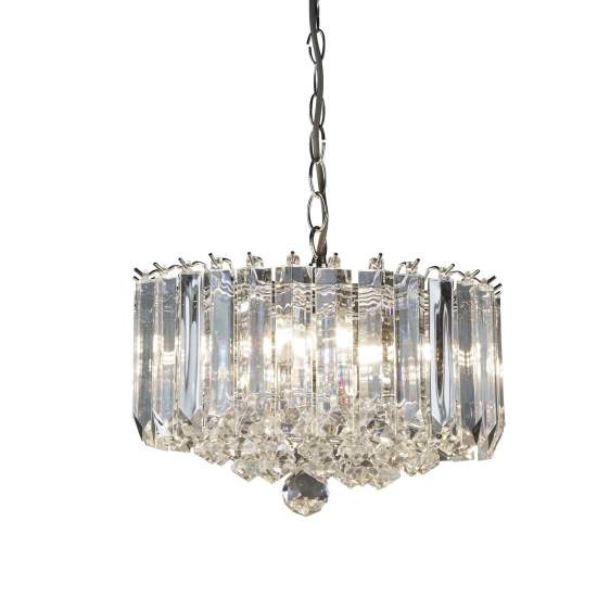 Sospensione Classico Sigma Acciaio Cromo Policarbonato Trasparente 4 Luci E14 | Lampadari e Sospensioni | Luce Art Shop Sospensione Classico Sigma Acciaio Cromo Policarbonato Trasparente 4 Luci E14 | SearchLight