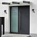 Applique Moderna Solare Policarbonato Nero Bianco Led 1,8W 3000K 67420BK-PIR