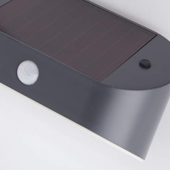 Applique Moderna Solare Policarbonato Grigio Led 1,2W 3000K 67421BK-PIR