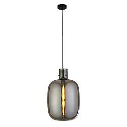 Sospensione Contemporanea Barile Acciaio Nero Vetro 1 Luce E27 Sospensione Contemporanea Barile Acciaio Nero Vetro 1 Luce E27