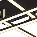 Plafoniera Moderno Matrice Acciaio Nero Policarbonato Bianco Led 19,3W 3000K 694-4BK