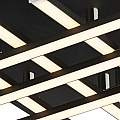 Plafoniera Moderno Matrice Acciaio Nero Policarbonato Bianco Led 23W 3000K 696-6BK