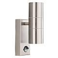 Applique Moderna Metro Acciaio Cromo Vetro 2 Luci Gu10 7008-2SS-LED