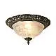 Plafoniera Contemporanea Derby Alluminio Ottone Vetro 1 Luce E14