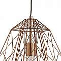 Sospensione Contemporanea Cage Geometrica Acciaio Rame 1 Luce E27 7271CU