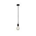 Sospensione Contemporanea Adjustable Acciaio Nero Alluminio 1 Luce E27 7461BK