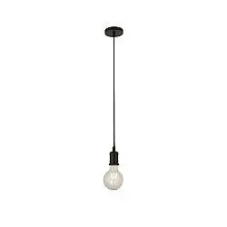 Sospensione Contemporanea Adjustable Acciaio Nero Alluminio 1 Luce E27