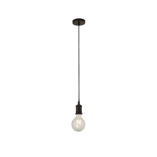Sospensione Contemporanea Adjustable Acciaio Nero Alluminio 1 Luce E27 7461BK