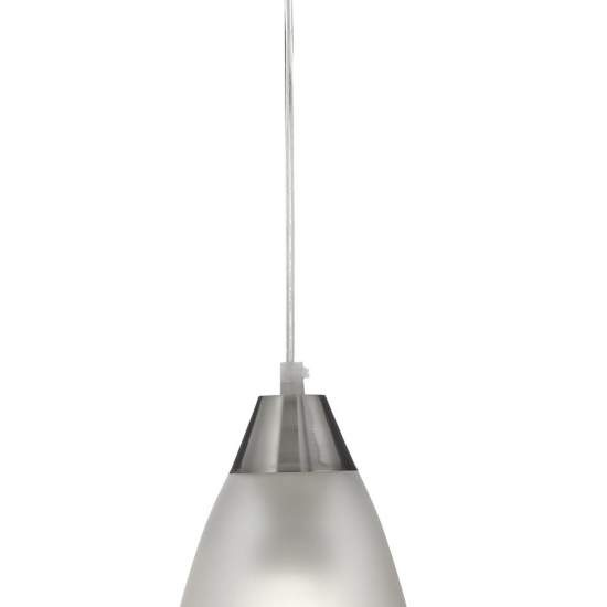 Sospensione Contemporanea Ankara Acciaio Argento Vetro 1 Luce E27 7702