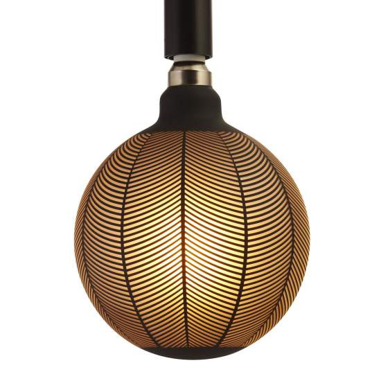 Lampadina Contemporanea Magician Vetro Nero Grigio 1 Luce E27 81200BK
