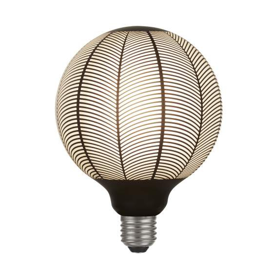 Lamapadina Contemporanea Magic Vetro Nero Grigio 1 Luce E27 81250BK