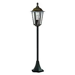 Lampione Da Esterno Rustico-Country Alex Alluminio Nero 1 Luce E27