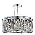 Lampadario Contemporaneo Elisa Acciaio Cromo Vetro 3 Luci G9 8333-3CC