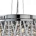Lampadario Contemporaneo Elisa Acciaio Cromo Vetro 3 Luci G9 8333-3CC