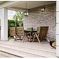Applique Rustico-Country Pagoda Alluminio Nero Vetro Trasparente 1 Luce E27 8477BK