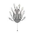 Applique Contemporanea Pavone Acciaio Cromo Vetro Trasparente 2 Luci G9 86012-2CC