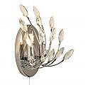 Applique Contemporanea Pavone Acciaio Cromo Vetro Trasparente 2 Luci G9 86012-2CC