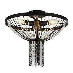 Lampada a Soffitto Tiffany Inglenook Metallo Bronzo Valiant 2 Luci E27