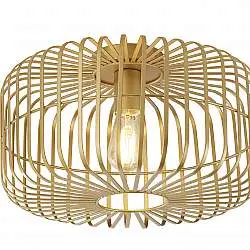 Plafoniera Contemporanea Culla Acciaio Oro 1 Luce E27