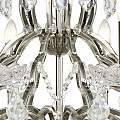 Lampadario Classico Parigi Acciaio Argento Vetro Trasparente 12 Luci E14 87312-12SS