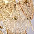 Lampadario Contemporaneo Wagon Wheel Acciaio Bronzo Vetro 9 Luci G9 88210-9BZ