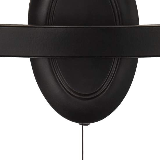 Applique Rustico-Country Cartwheel Iii Acciaio Nero 2 Luci E14 8902-2BK